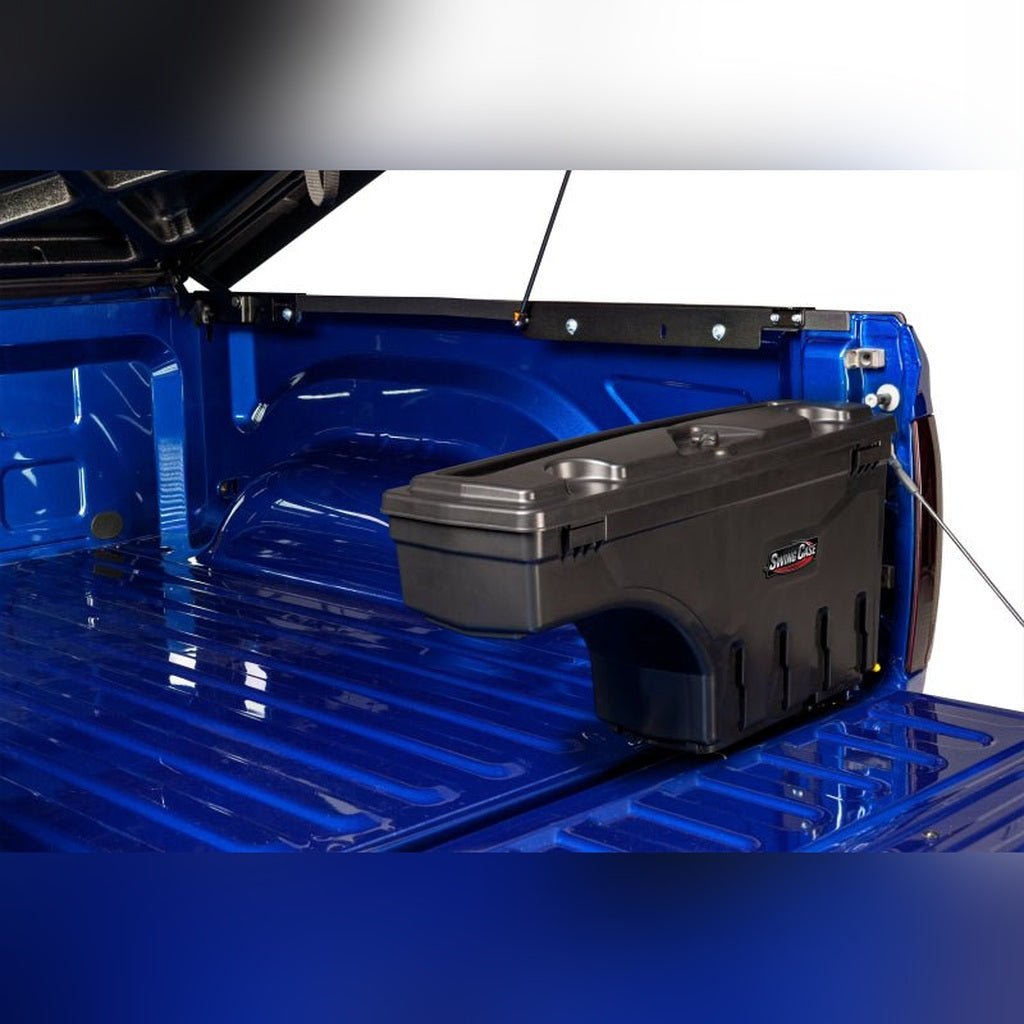 UnderCover Swing Case Driver Side Truck Bed Storage Box - Black Smooth | 1999-2006 GMC Sierra 1500 - Stateside Performance - Truck Boxes & Storage - Undercover - UnderCover Swing Case Driver Side Truck Bed Storage Box - Black Smooth | 1999-2006 GMC Sierra 1500