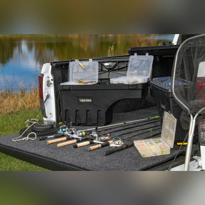UnderCover Swing Case Driver Side Truck Bed Storage Box - Black Smooth | 2019-2026 Chevy Silverado 1500 - Stateside Performance - Truck Boxes & Storage - Undercover - UnderCover Swing Case Driver Side Truck Bed Storage Box - Black Smooth | 2019-2026 Chevy Silverado 1500