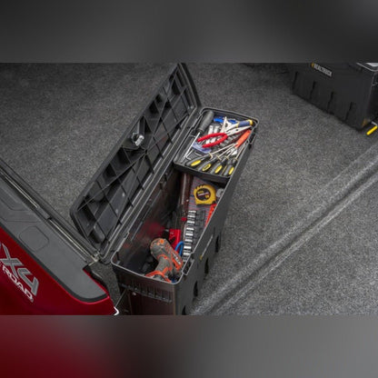 UnderCover Swing Case Driver Side Truck Bed Storage Box - Black Smooth | 2019-2026 GMC Sierra 1500 - Stateside Performance - Truck Boxes & Storage - Undercover - UnderCover Swing Case Driver Side Truck Bed Storage Box - Black Smooth | 2019-2026 GMC Sierra 1500