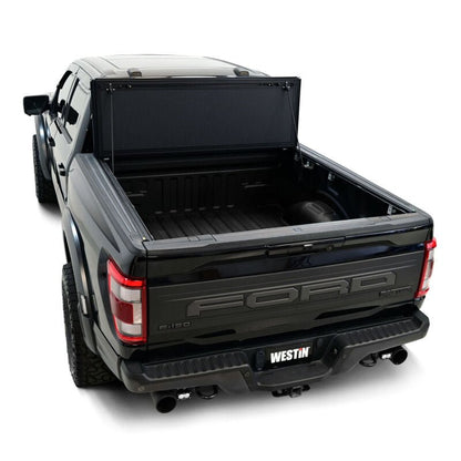 Westin 5ft 7in Hard Tri - Fold Tonneau Cover - Black | 2015 - 2020 Ford F150 - Stateside Performance - Tonneau Covers - Hard Fold - Westin - Westin 5ft 7in Hard Tri - Fold Tonneau Cover - Black | 2015 - 2020 Ford F150