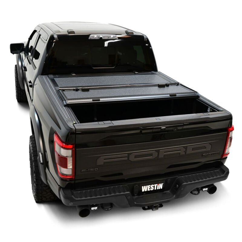 Westin 5ft 7in Hard Tri-Fold Tonneau Cover - Black | 2021-2026 Ford F150 - Stateside Performance - Tonneau Covers - Hard Fold - Westin - Westin 5ft 7in Hard Tri-Fold Tonneau Cover - Black | 2021-2026 Ford F150