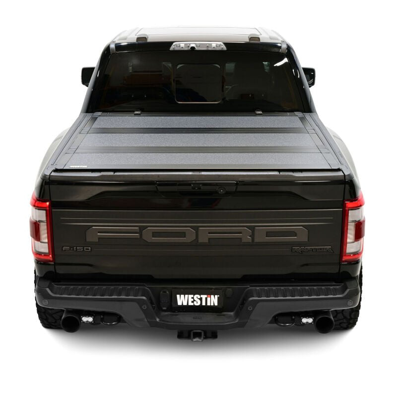 Westin 5ft 7in Hard Tri-Fold Tonneau Cover - Black | 2022-2025 Ford F150 Lightning - Stateside Performance - Tonneau Covers - Hard Fold - Westin - Westin 5ft 7in Hard Tri-Fold Tonneau Cover - Black | 2022-2025 Ford F150 Lightning