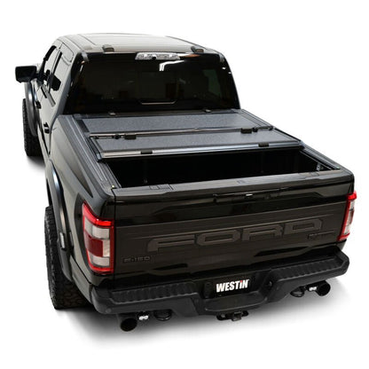 Westin 5ft 7in Hard Tri-Fold Tonneau Cover - Black | 2022-2025 Ford F150 Lightning - Stateside Performance - Tonneau Covers - Hard Fold - Westin - Westin 5ft 7in Hard Tri-Fold Tonneau Cover - Black | 2022-2025 Ford F150 Lightning