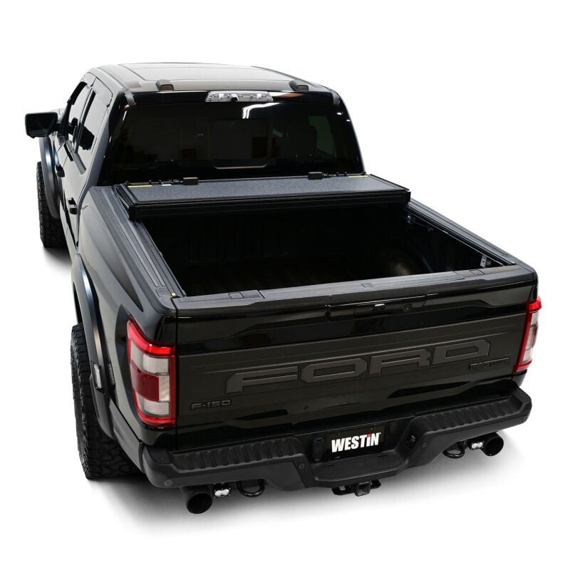 Westin 5ft 7in Hard Tri-Fold Tonneau Cover - Black | 2022-2025 Ford F150 Lightning - Stateside Performance - Tonneau Covers - Hard Fold - Westin - Westin 5ft 7in Hard Tri-Fold Tonneau Cover - Black | 2022-2025 Ford F150 Lightning