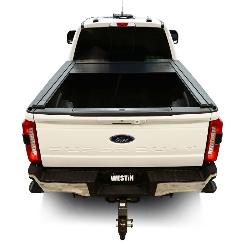 Westin Manual Retractable Bed Cover - 6 ft 10 in Bed - Black | 2017-2022 Ford F250 Super Duty - Stateside Performance - Tonneau Covers - Roll Up - Westin - Westin Manual Retractable Bed Cover - 6 ft 10 in Bed - Black | 2017-2022 Ford F250 Super Duty