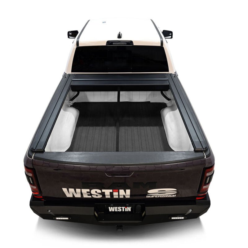 Westin Manual Retractable Bed Cover - Black, 5 ft 7 in Bed, w/o RamBox | 2019-2026 Ram 1500 - Stateside Performance - Tonneau Covers - Roll Up - Westin - Westin Manual Retractable Bed Cover - Black, 5 ft 7 in Bed, w/o RamBox | 2019-2026 Ram 1500