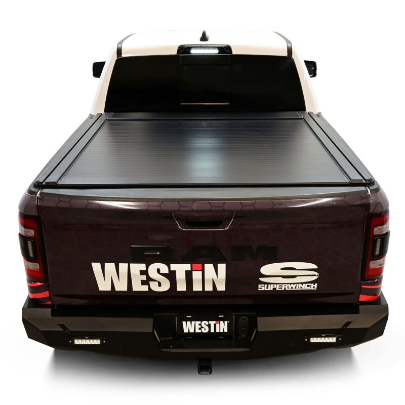 Westin Manual Retractable Bed Cover - Black, 5 ft 7 in Bed, w/o RamBox | 2019-2026 Ram 1500 - Stateside Performance - Tonneau Covers - Roll Up - Westin - Westin Manual Retractable Bed Cover - Black, 5 ft 7 in Bed, w/o RamBox | 2019-2026 Ram 1500
