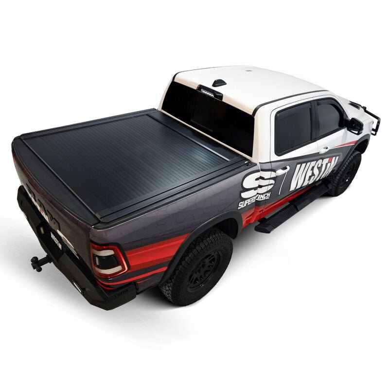Westin Manual Retractable Bed Cover - Black, 5 ft 7 in Bed, w/o RamBox | 2019-2026 Ram 1500 - Stateside Performance - Tonneau Covers - Roll Up - Westin - Westin Manual Retractable Bed Cover - Black, 5 ft 7 in Bed, w/o RamBox | 2019-2026 Ram 1500