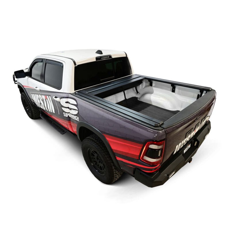 Westin Manual Retractable Bed Cover - Black, 5 ft 7 in Bed, w/o RamBox | 2019-2026 Ram 1500 - Stateside Performance - Tonneau Covers - Roll Up - Westin - Westin Manual Retractable Bed Cover - Black, 5 ft 7 in Bed, w/o RamBox | 2019-2026 Ram 1500