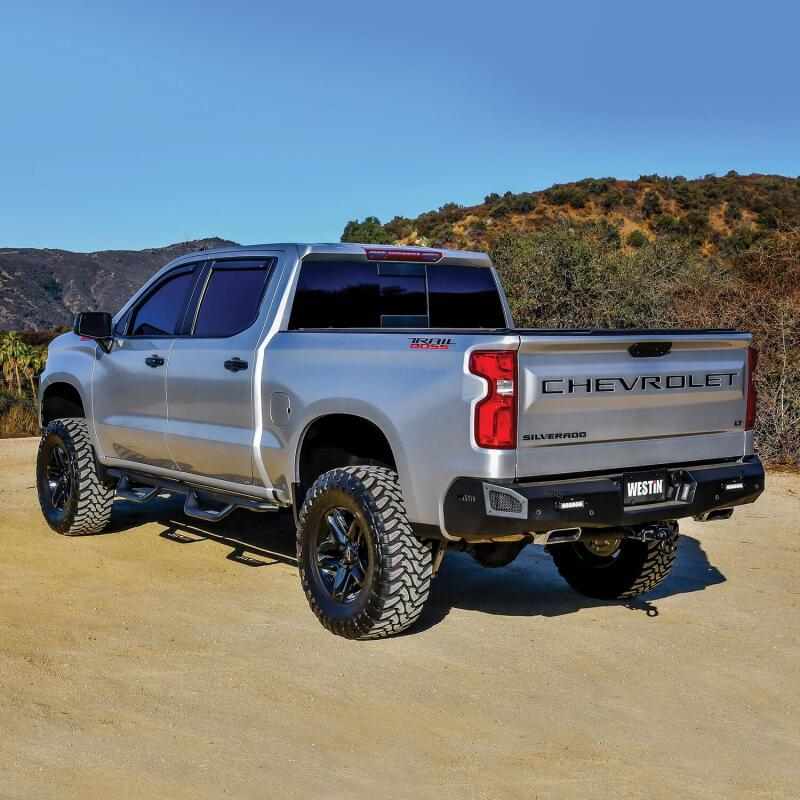 Westin Outlaw Nerf Step Bars Crew Cab - Textured Black | 2020-2026 Chevy Silverado 2500HD - Stateside Performance - Nerf Bars - Westin - Westin Outlaw Nerf Step Bars Crew Cab - Textured Black | 2020-2026 Chevy Silverado 2500HD