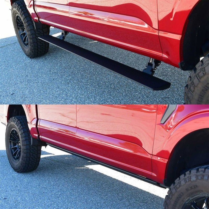 Westin Pro-e Electric Retractable Running Boards - CrewCab - Textured Black | 2017-2020 Ford F150 Raptor - Stateside Performance - Running Boards - Westin - Westin Pro-e Electric Retractable Running Boards - CrewCab - Textured Black | 2017-2020 Ford F150 Raptor