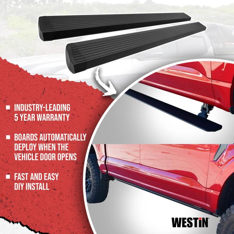 Westin Pro-e Power Running Boards 2-Door - Textured Black | 2021-2025 Ford Bronco - Stateside Performance - Running Boards - Westin - Westin Pro-e Power Running Boards 2-Door - Textured Black | 2021-2025 Ford Bronco