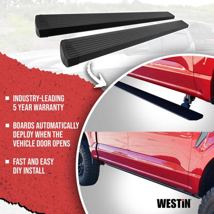 Westin Pro-e Power Running Boards 2-Door - Textured Black | 2021-2025 Ford Bronco - Stateside Performance - Running Boards - Westin - Westin Pro-e Power Running Boards 2-Door - Textured Black | 2021-2025 Ford Bronco
